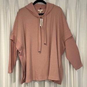 Cupio Dusty Pink Hooded Sweater